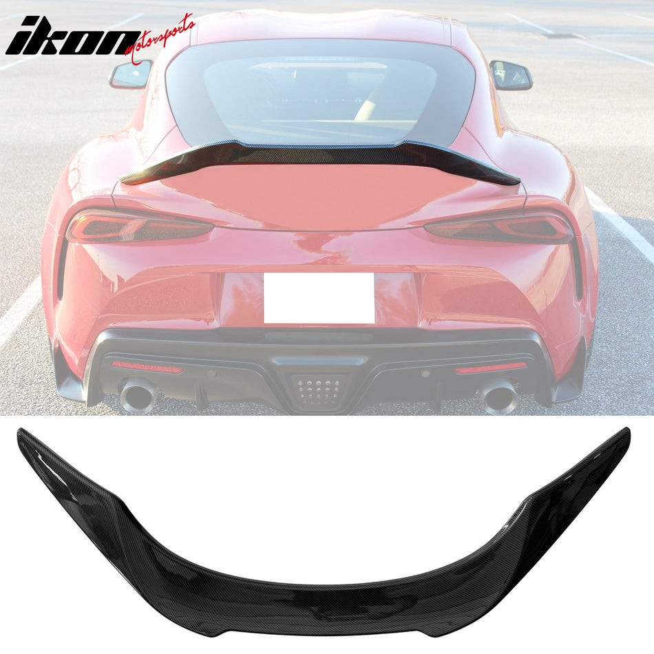 2020-24 Toyota GR Supra Trunk Spoiler V Style Carbon Fiber Print Wing