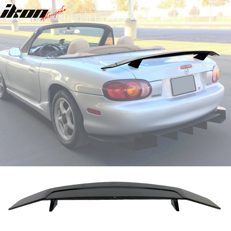 1999-2005 Mazda Miata Glossy Black IKON Type A Rear Spoiler Wing Coupe