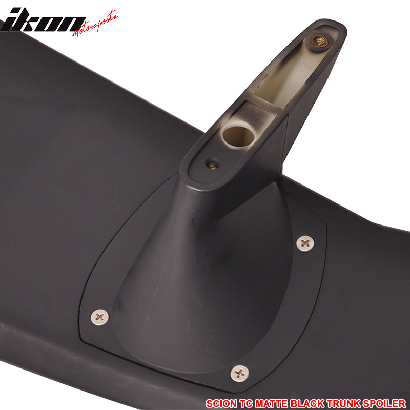 Fits 05-10 Scion tC Rear Trunk Spoiler 2 Post Tail Wing Deck Lip Matte Black ABS