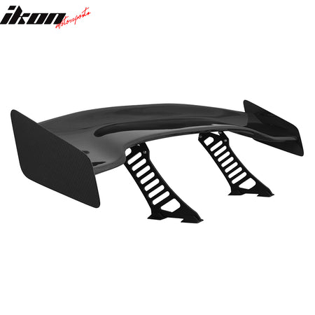 Universal Black Rear Trunk Spoiler Wing Legs Bracket Stand Mount Side Plate 2PC