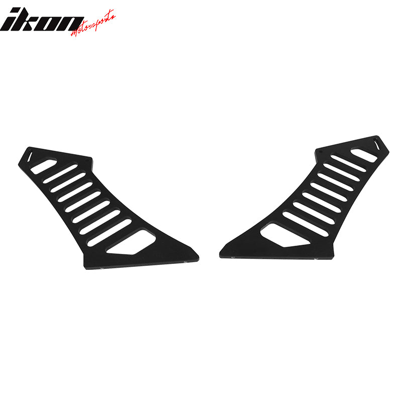 Universal Black Rear Trunk Spoiler Wing Legs Bracket Stand Mount Side Plate 2PC