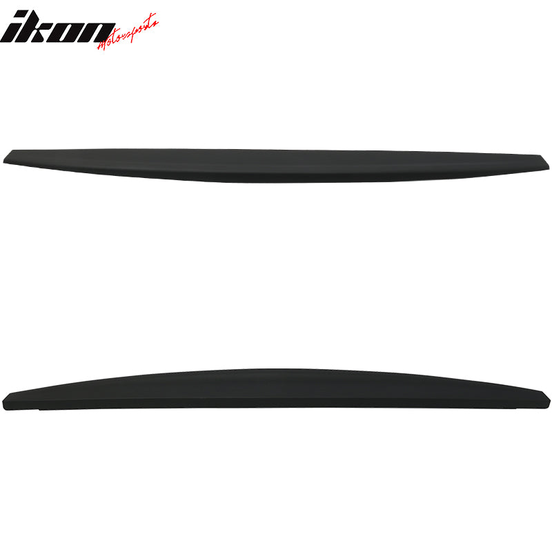 IKON MOTORSPORTS, Tailgate Moulding Spoiler Compatible With 2009-2023 Dodge Ram, Unpainted Black PP Pickup Truck Tailgate Spoiler Cap Protector