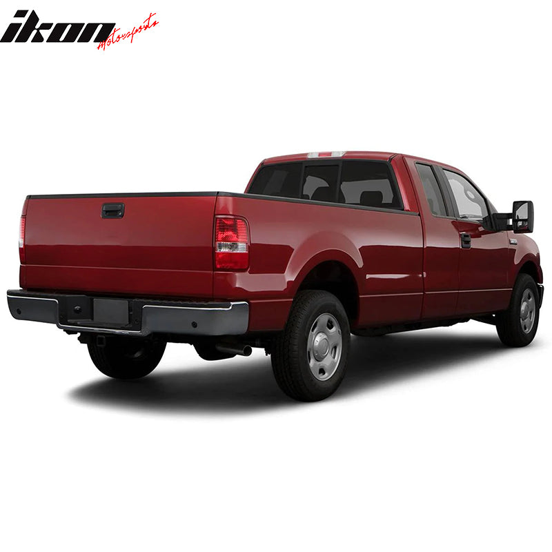 IKON MOTORSPORTS, Tailgate Molding Cap Spoiler Protector Compatible With 2004-2008 Ford F-150 Styleside Model, Factory Style Unpainted PP Polypropylene