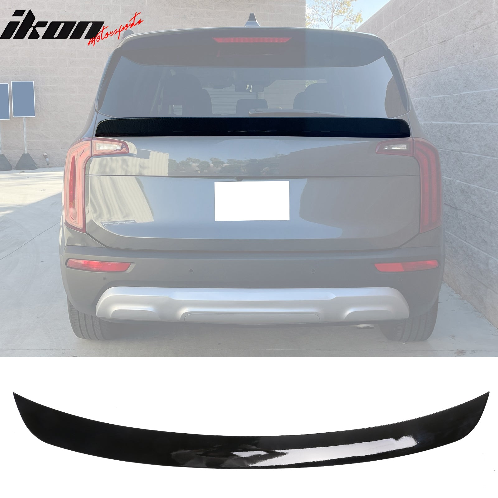 Fits 20-24 Kia Telluride IKON ABS Add-on Trunk Spoiler Middle Lip