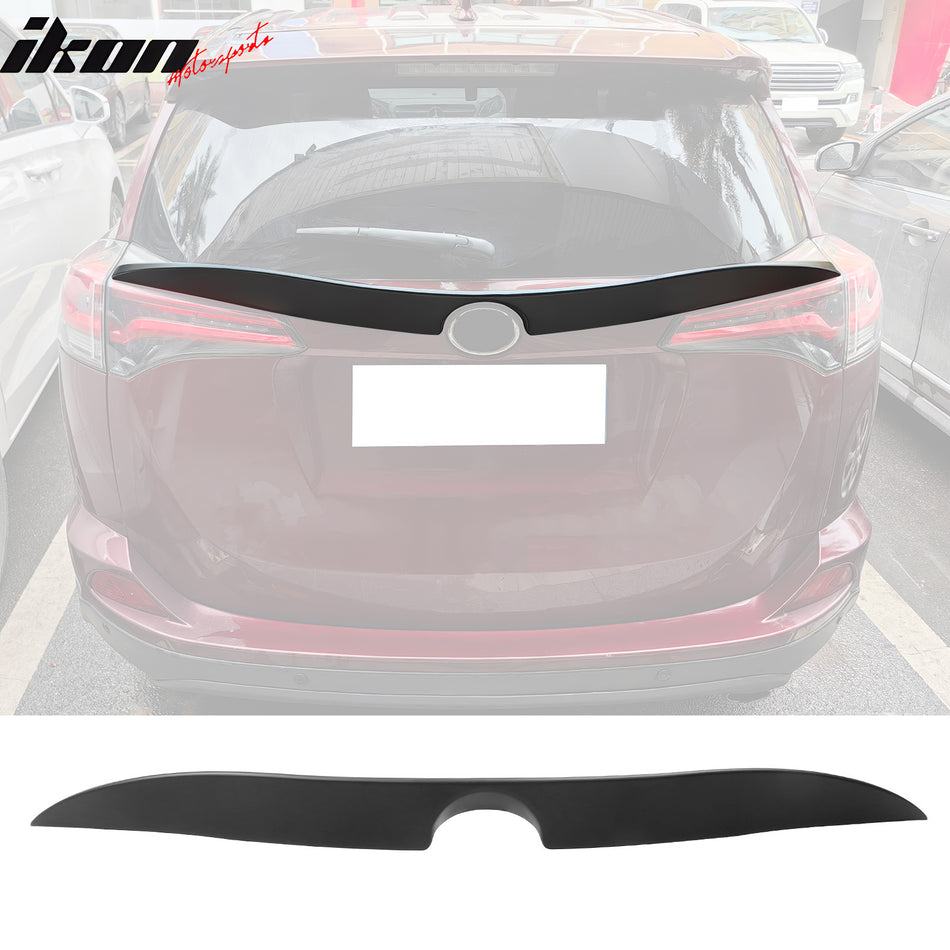 2016-2018 Toyota Rav4 IKON Matte Black Rear Trunk Spoiler Lip ABS