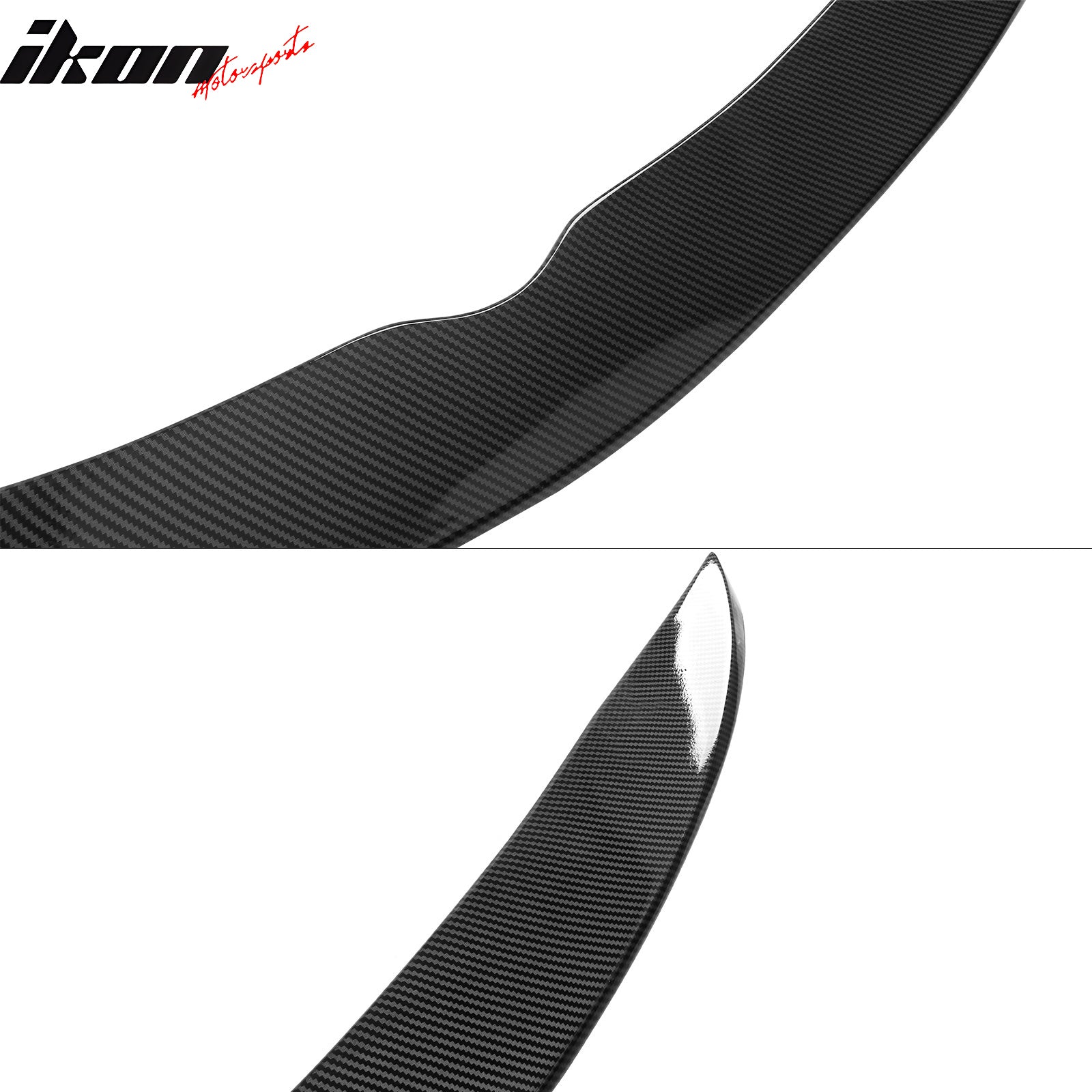 Fits 16-18 Toyota Rav4 IKON Add-on Trunk Spoiler Middle Lip - Carbon Fiber Print