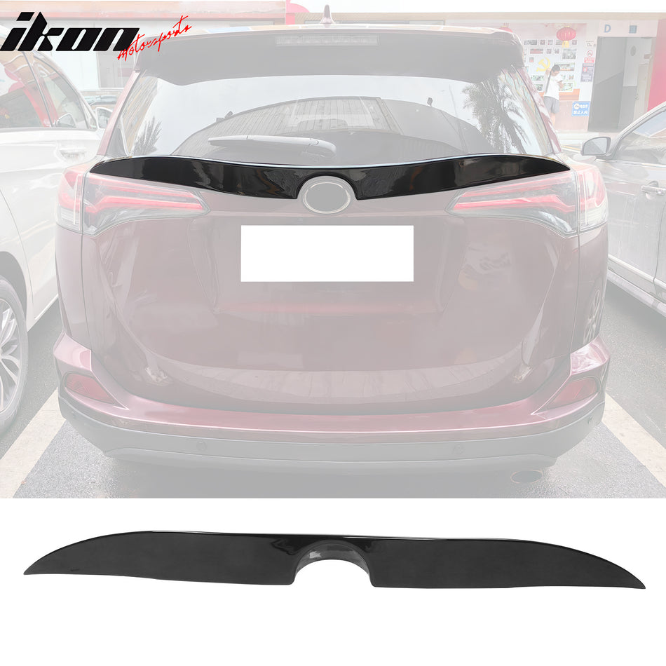 2016-2018 Toyota Rav4 IKON Gloss Black Rear Trunk Spoiler Lip ABS