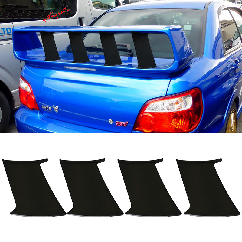 2002-2007 Subaru Impreza WRX STI Trunk Spoiler Stabilizer Add On 4PC