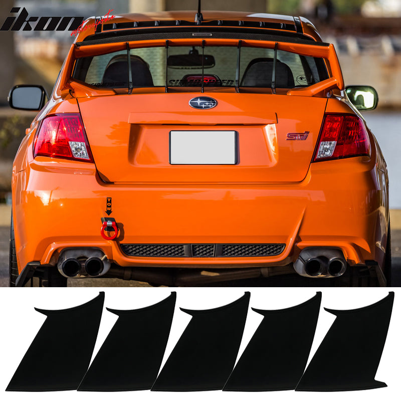 2008-2014 Subaru Impreza WRX STI Trunk Spoiler Stabilizer 5PC ABS