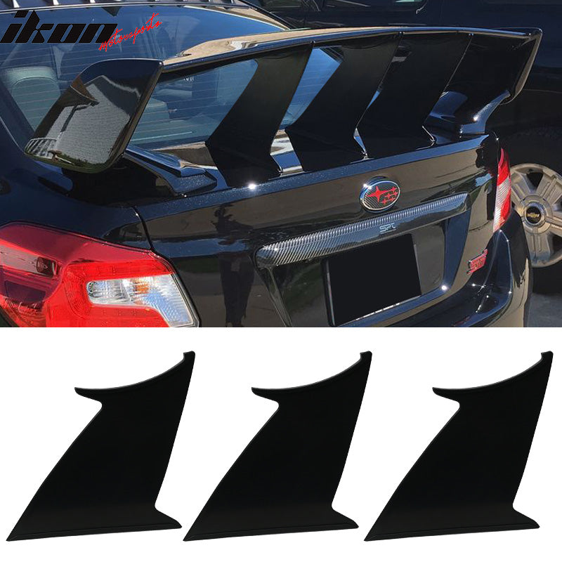 2015-2021 Subaru WRX STI Trunk Spoiler Stabilizer Support Add On 3PC