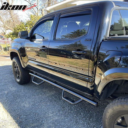 Fits 05-22 Toyota Tacoma Double/Crew Cab 2PCS Running Boards Side Step Nerf Bars