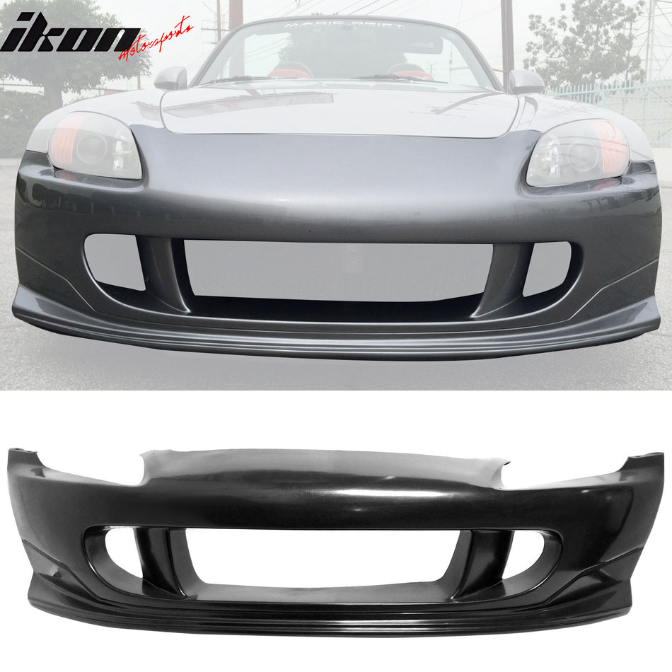 2000-2009 Honda S2000 R1 Style Unpainted Black Front Bumper Cover PU