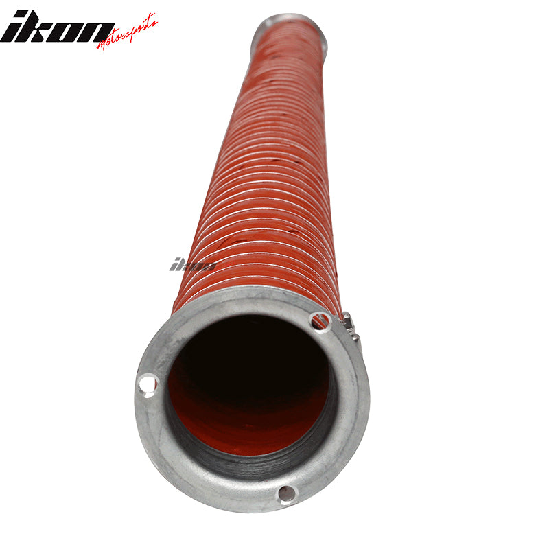 Universal Brake Cooling Dual Layer Insulation Hose W/ Flange 2.5*40 Inches 2PC