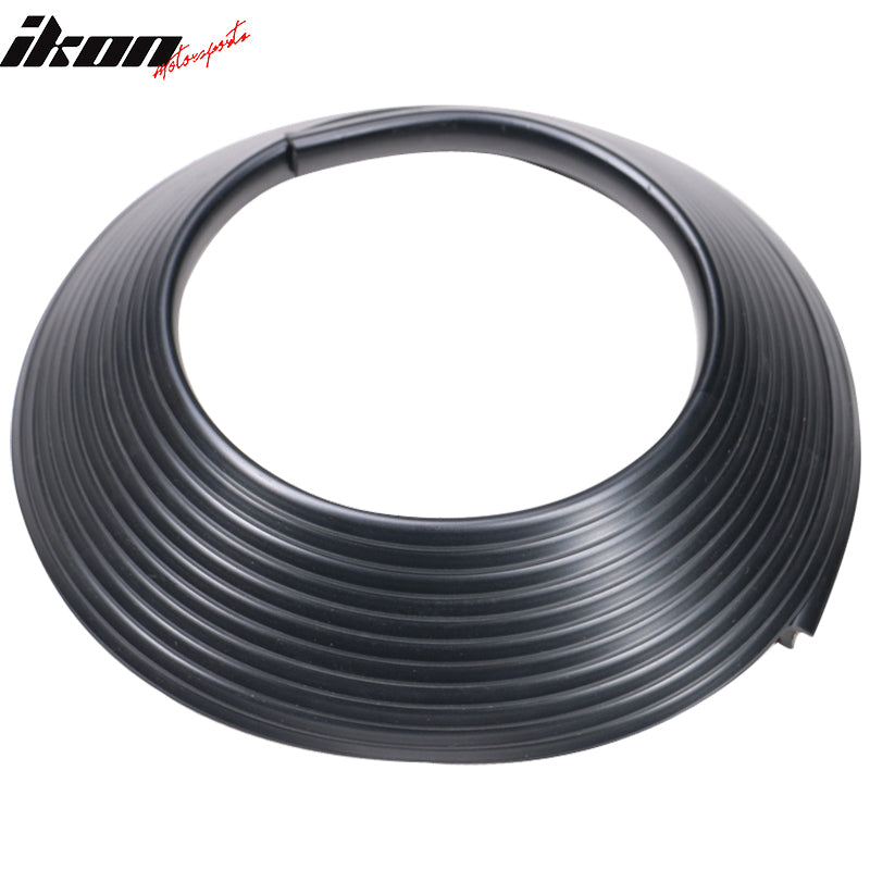 236 In. Universal Fender Trim Roll Wheel Matte Black 14x8mm Flexible Durable PVC