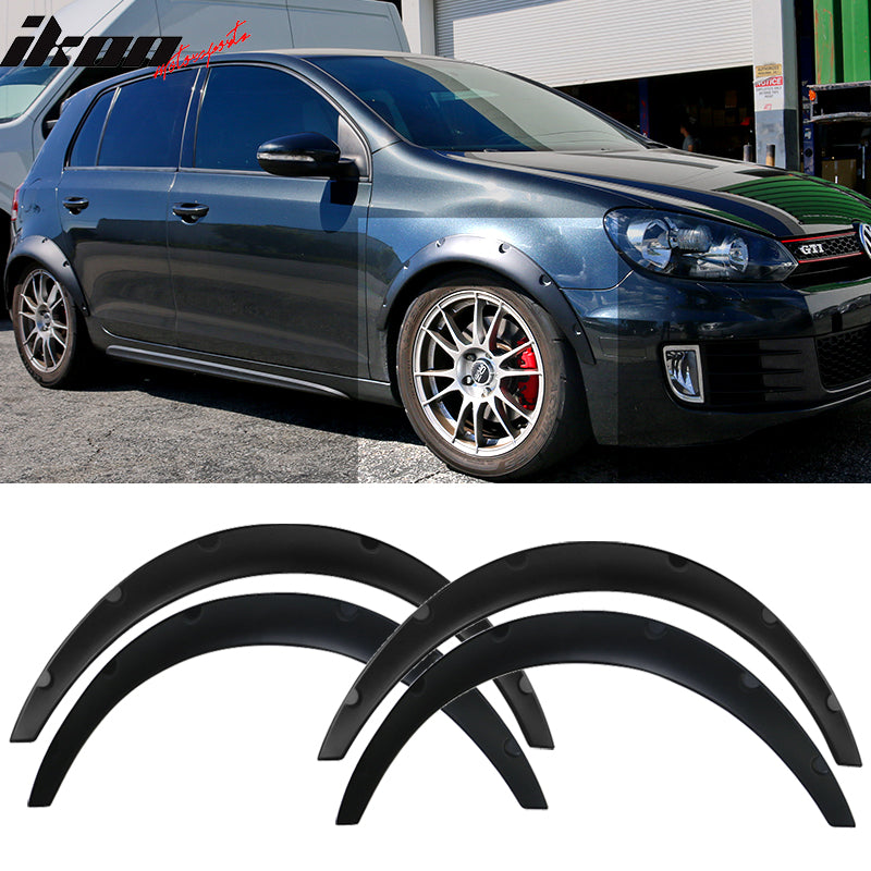 Ikon V2 Universal 50mm Wide PU Fender Flares 4 Pieces Set