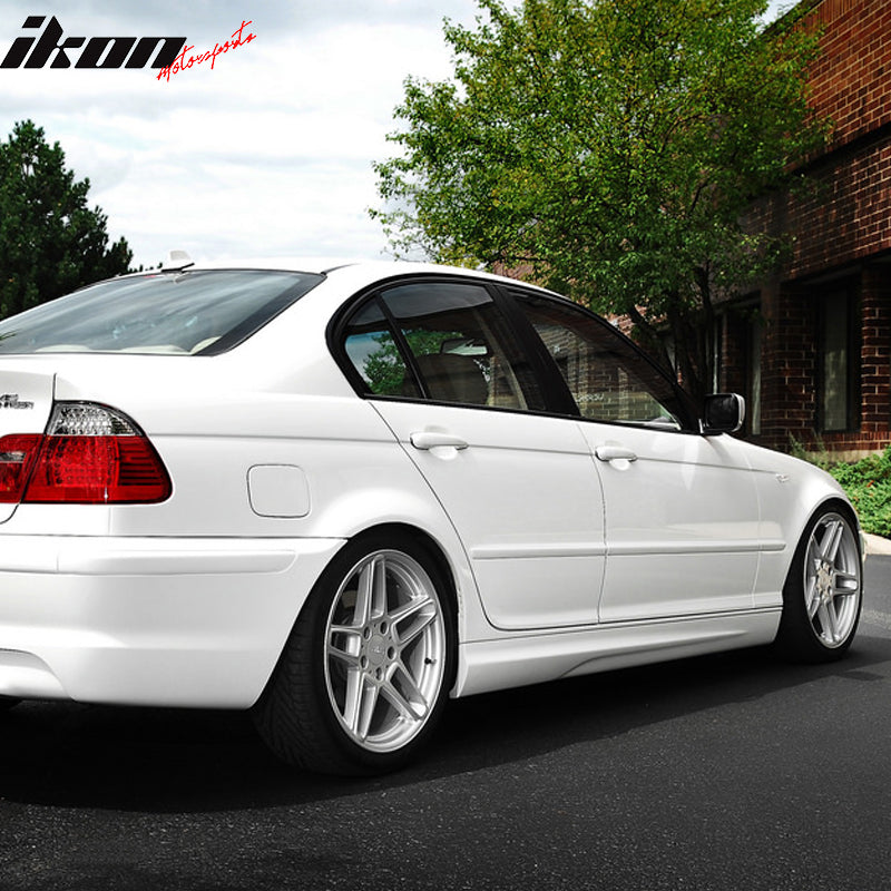 Side Skirts Compatible With 1999-2005 BMW E46 3 Series, Black PP M-Tech M Sport Left Hand Right Hand Underboard Extension Replacement by IKON MOTORSPORTS, 2000 2001 2002 2003 2004