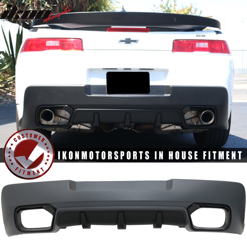 Fits 14-15 Chevrolet Camaro SS Style PP Front Bumper Cover W/Lip + Rear Diffuser