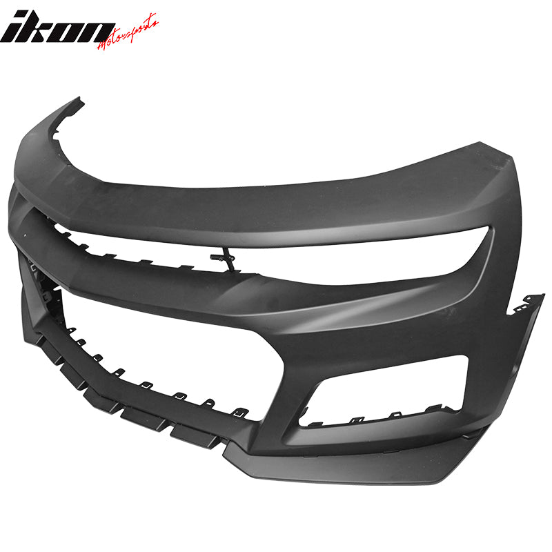 Fits 16-18 Chevy Camaro ZL1 Style Unpainted Front Bumper Cover Conversion w/ Lip