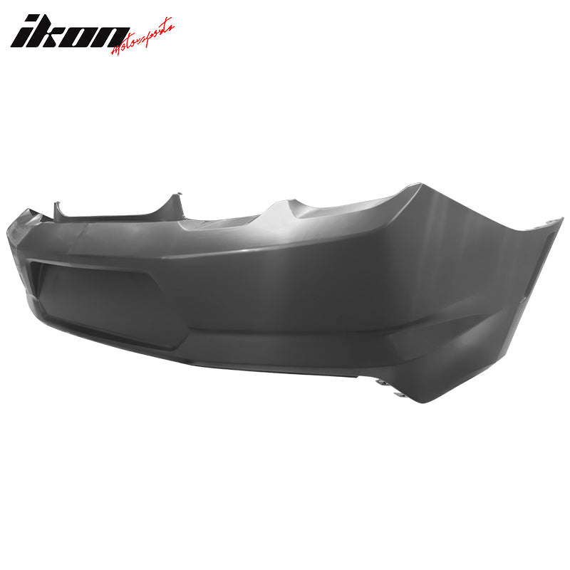 IKON MOTORSPORTS, Rear Bumper Cover Compatible With 2019-2024 Chevy Camaro, Factory Style Unpainted PP Rear Conversion Bodykit Replacement, 2020 2021 2022 2023