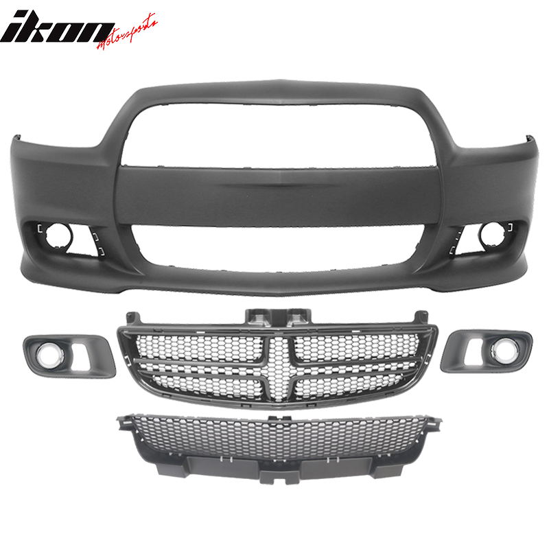 Fits 11-14 Dodge Charger SRT8 Style Front Bumper Cover Conversion PP