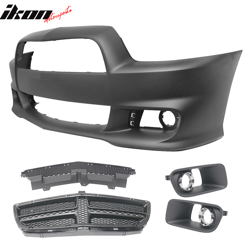 Fits 11-14 Dodge Charger SRT8 Style Front Bumper Cover Conversion PP