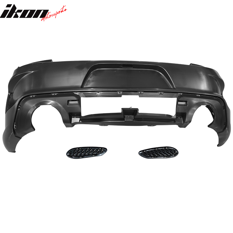 Fits 15-23 Charger Rear Bumper Conversion w/ Carbon Fiber Print Rear Diffuser PP