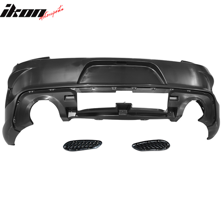 Fits 15-23 Charger Rear Bumper Conversion w/ Carbon Fiber Print Rear Diffuser PP