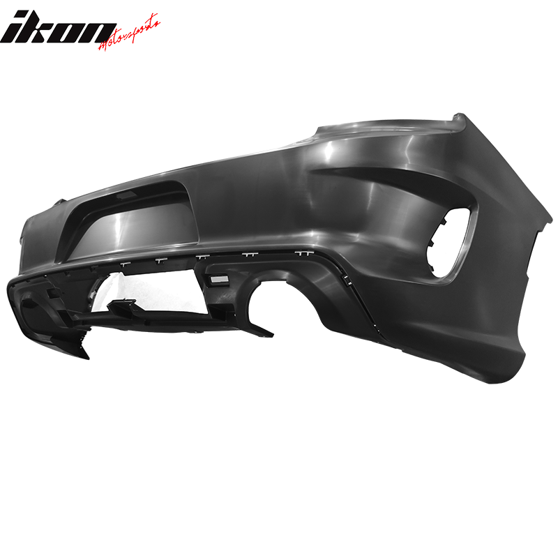 Fits 15-23 Charger Rear Bumper Conversion w/ Carbon Fiber Print Rear Diffuser PP