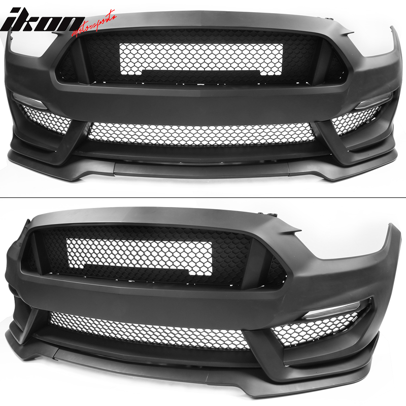 Fits 15-17 Ford Mustang GT350 Style Front Bumper Retrofit Cover Conversion PP