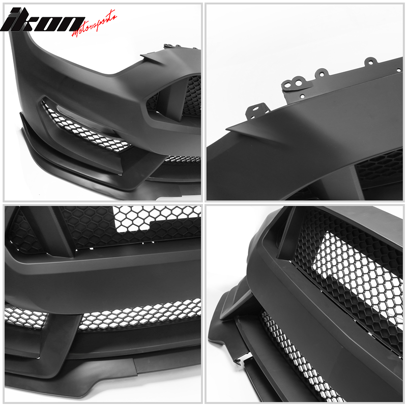 Painted Fits 15-17 For Ford Mustang GT350 Style Bumper Conversion PP OE Material