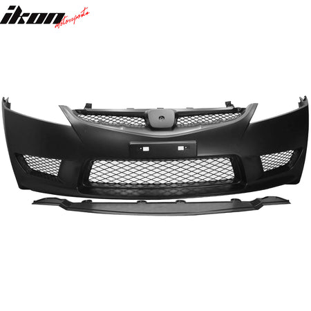 Fits 06-11 Honda Civic Sedan 4Dr Type R PP Front Bumper Cover Conversion USDM