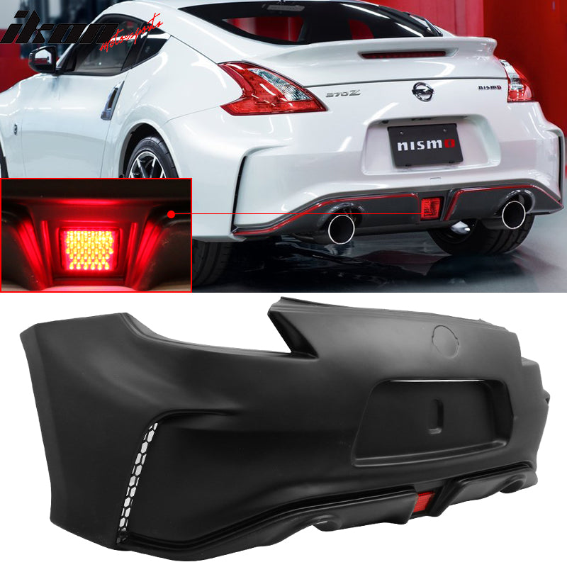 Fits 09-20 Nissan 370Z NS Style Front + Rear Bumper Cover Unpainted Black PP