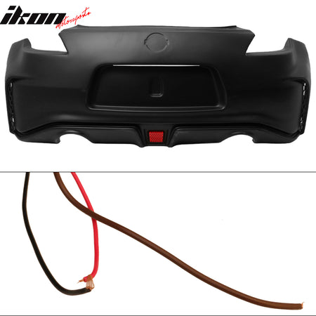 Fits 09-20 Nissan 370Z NS Style Front + Rear Bumper Cover Unpainted Black PP