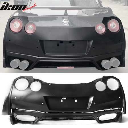 Fits 09-22 Nissan R35 GT-R Front + Rear Bumper Cover + Hood + 2PC Side Skirts PP