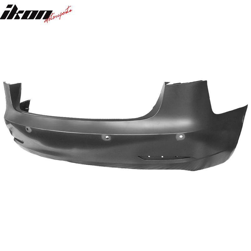 IKON MOTORSPORTS Rear Bumper, Compatible With 2017-2023 Tesla Model 3, OE Style PP Rear Bumper Cover