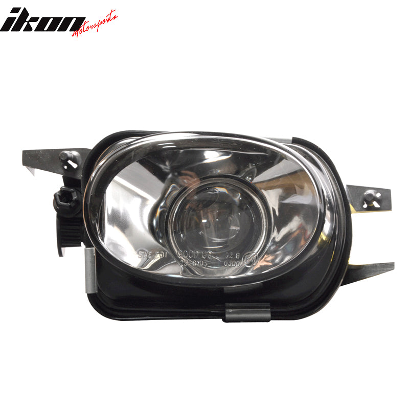 IKON MOTORSPORTS, Fog Lights Compatible with 2001-2007 Benz W203 C Class C230 C240 C280 C320 C350 Sedan, 2PCS Front Bumper Fog Light Foglights Lamp Replacement, 2002 2003 2004 2005 2006