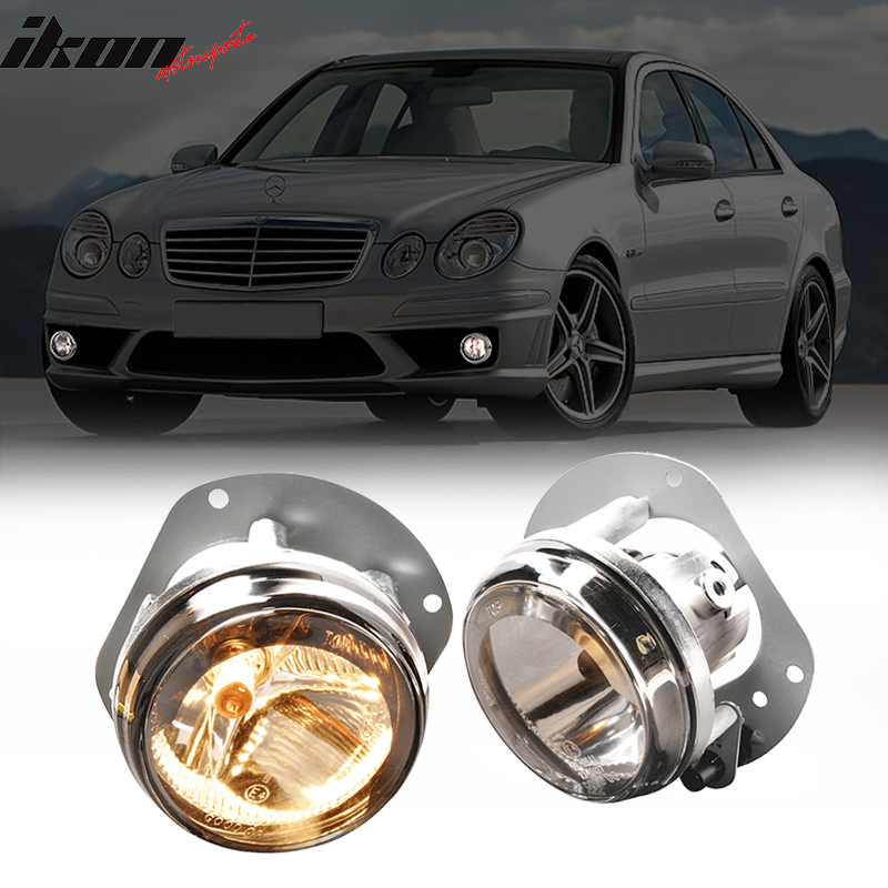 2007-2009 Benz E Class W211 AMG Style Chrome Housing Fog Lights Lamps