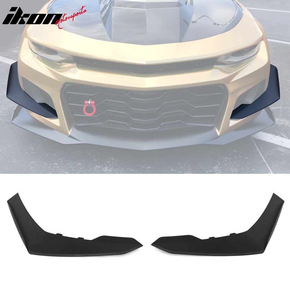 2016-2024 Chevrolet Camaro 1LE Style 2PCS Front Bumper Side Canards PP