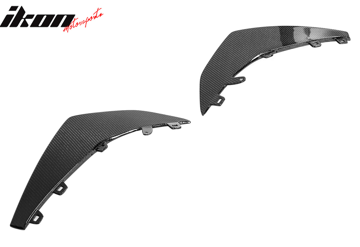 Fits 23-25 Chevrolet Corvette C8 Z06 E-Ray ZR1 Front Bumper Canards Carbon Fiber