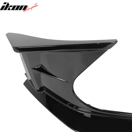 Fits 19-24 Toyota Corolla 5DR Front Bumper Canards Gloss Black ABS Side Spoiler