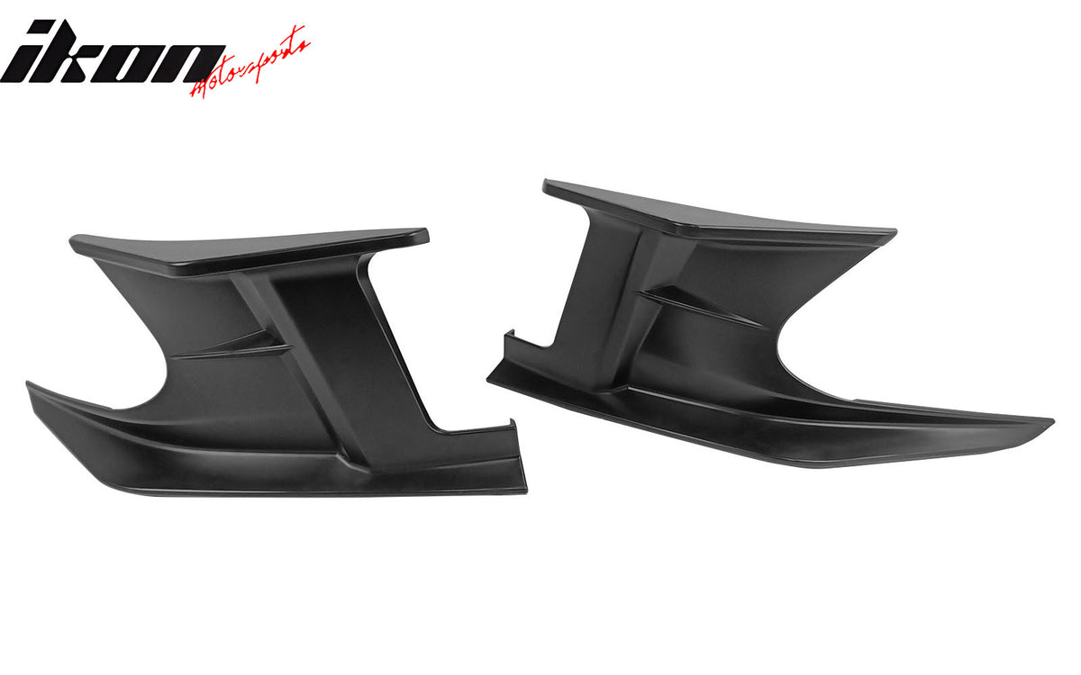 Fits 19-24 Toyota Corolla 5DR Front Bumper Canards Matte Black ABS Side Spoiler