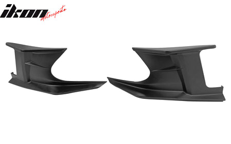 Fits 19-24 Toyota Corolla 5DR Front Bumper Canards Matte Black ABS Side Spoiler