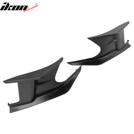 Fits 19-24 Toyota Corolla 5DR Front Bumper Canards Matte Black ABS Side Spoiler