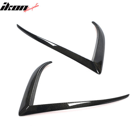 For 21-23 Tesla Model S Revozport Carbon Fiber Front Bumper Canard Splitter 2PCS