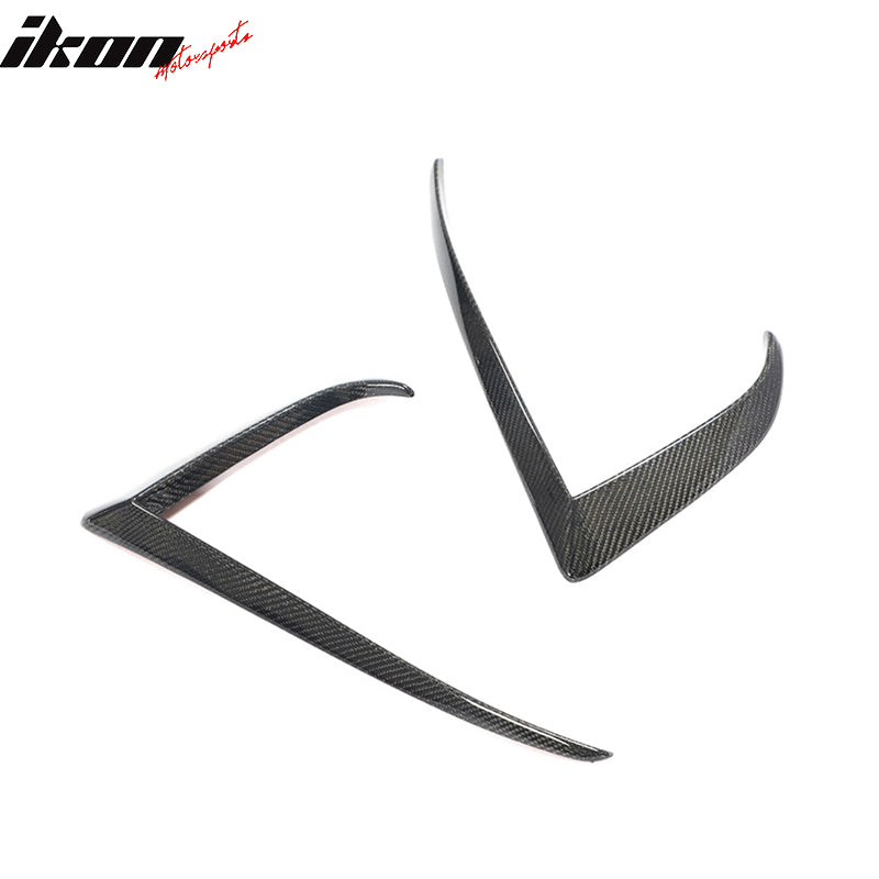 For 21-23 Tesla Model S Revozport Carbon Fiber Front Bumper Canard Splitter 2PCS