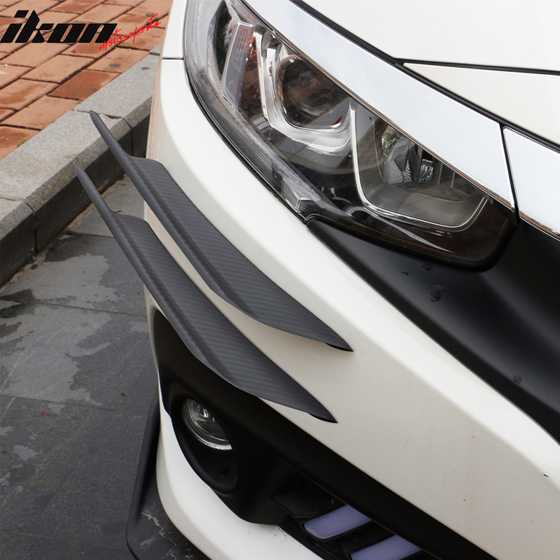 Clearance Sale Universal Texture Carbon Fiber V1 A Front Bumper Lip Canards 40CM