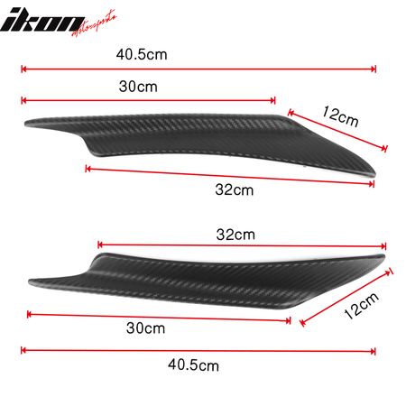 Clearance Sale Universal Texture Carbon Fiber V1 A Front Bumper Lip Canards 40CM