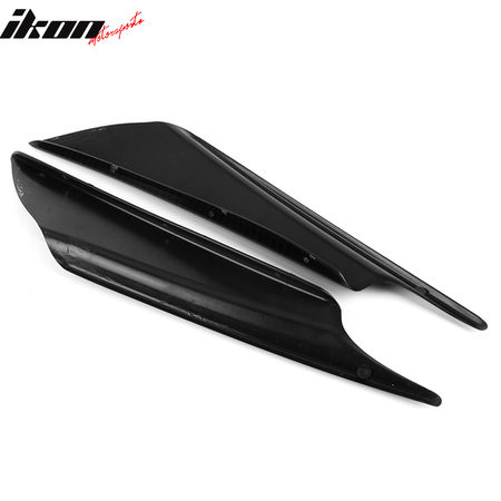 Universal Front Bumper Fin Canards Splitters B Style Carbon Fiber Print 36CM 2Pc