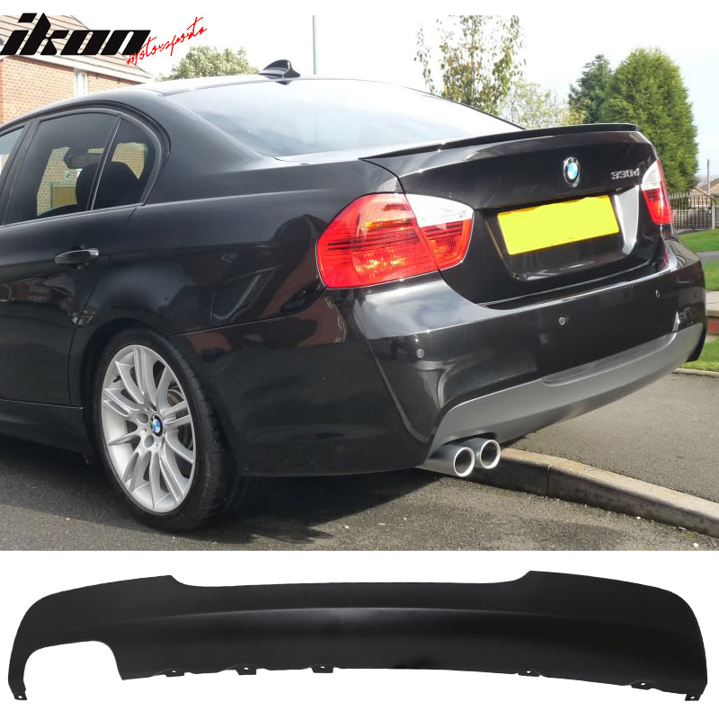 Fits 06-11 E90 3 Series Sedan 328 328i MT Msport Rear Bumper Cover&Diffuser