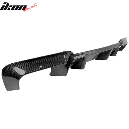 IKON MOTORSPRTS, Rear Bumper Lip Diffuser Compatible With 2011-2016 BMW F10 M5, M-Tech M Sport Style Rear Valance Apron Spats Splitter Carbon Fiber Add-On Canard Guard Spoiler, 2012 2013 2014 2015